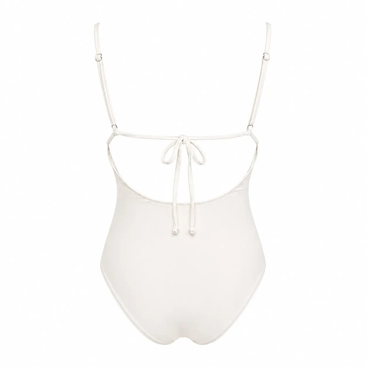 SAMARA white swimsuit with thin straps by BILEYA COUTURE