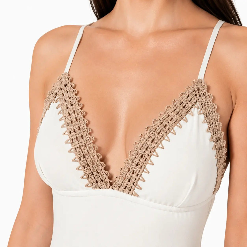 SAMARA WHITE ONE PIECE SWIMSUIT - BILEYA COUTURE