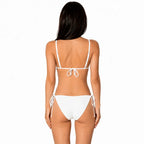 BILEYA COUTURE SAMARA WHITE premium two-piece swimwear showcasing an elegant back design and refined fit