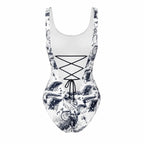 BILEYA COUTURE SIRENA high-end one-piece swimsuit with open-back design, 3D back view