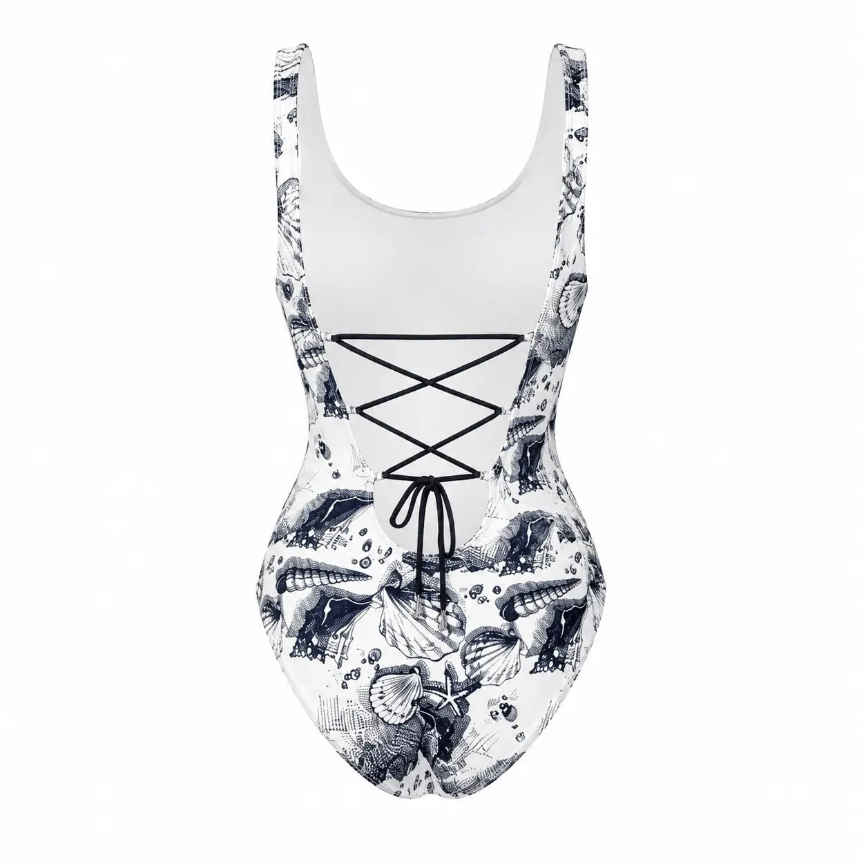 BILEYA COUTURE SIRENA high-end one-piece swimsuit with open-back design, 3D back view