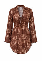 SIRENA BROWN BEACH COVER-UP TUNIC - BILEYA COUTURE
