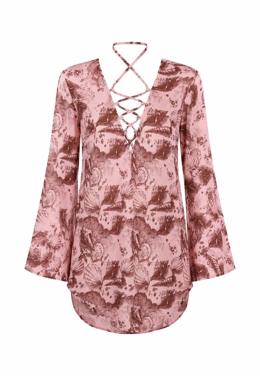 SIRENA PINK BEACH COVER-UP TUNIC - BILEYA COUTURE