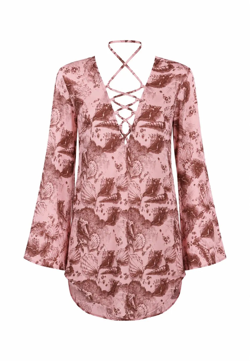 SIRENA PINK BEACH COVER-UP TUNIC - BILEYA COUTURE
