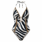 ZEBRA COUTURE ONE PIECE SWIMSUIT - BILEYA COUTURE