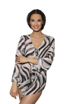 ZEBRA COUTURE luxury cover-up by BILEYA COUTURE – designer zebra tunic with sophisticated beachwear and resort style